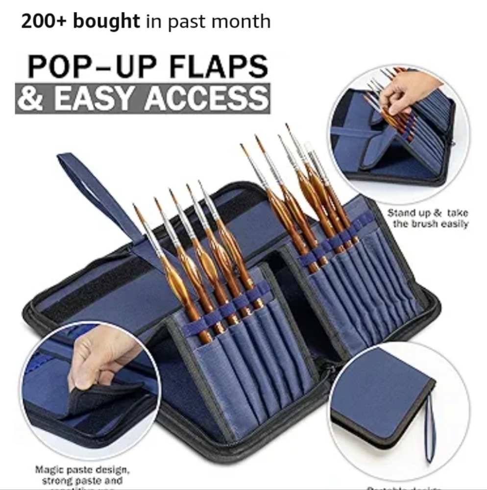 Professional Travel waterproof canvas artist brush holder wallet - Picture 5 of 6